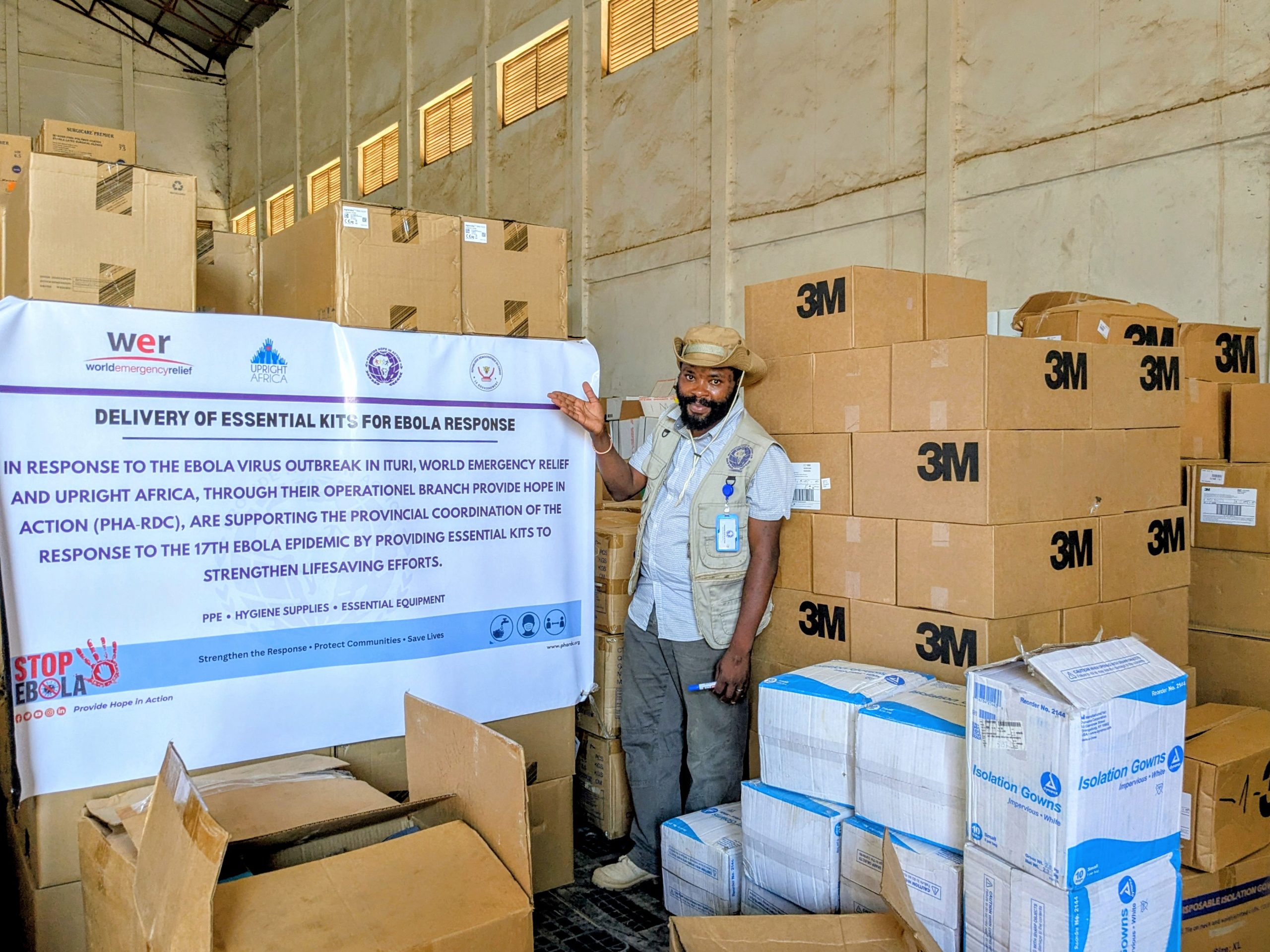 « Ebola en Ituri : 3,3 tonnes de matériel pour protéger ceux qui sont en première ligne »